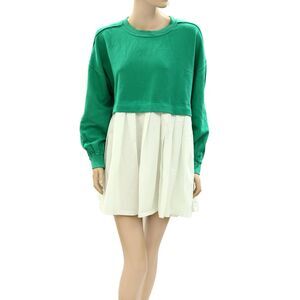Free People Eleanor Sweatshirt Tunic Dress Long Sleeve Oversized XS NWT 271103